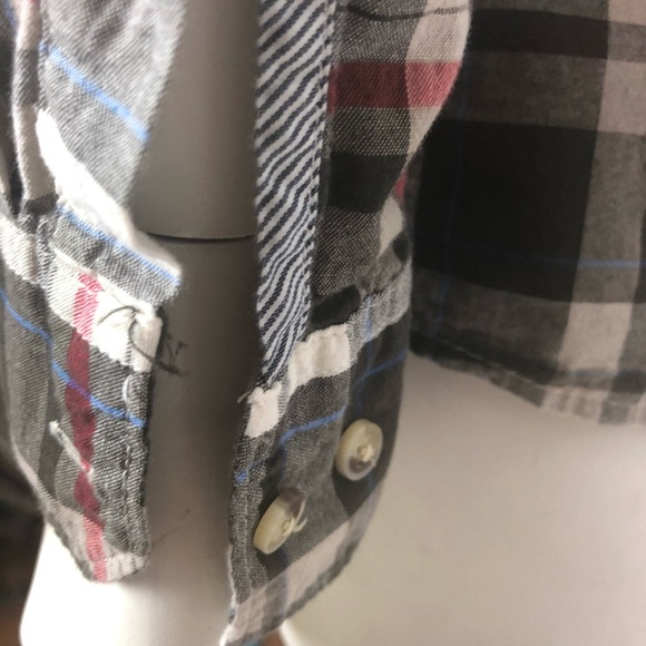 Wrangler Rugged Men's Plaid Western Shirt-Black & White-Sz Large Long Sleeve EUC - Picture 8 of 12